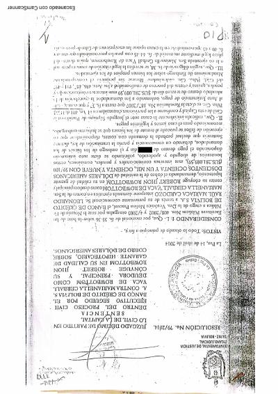 Primera p&aacute;gina del documento: Resolución 79/2014 — sentencia