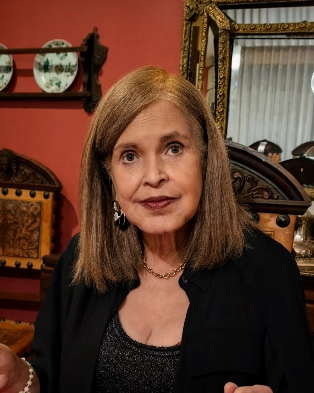 Marianella Cerball en su casa, durante la grabación de la serie